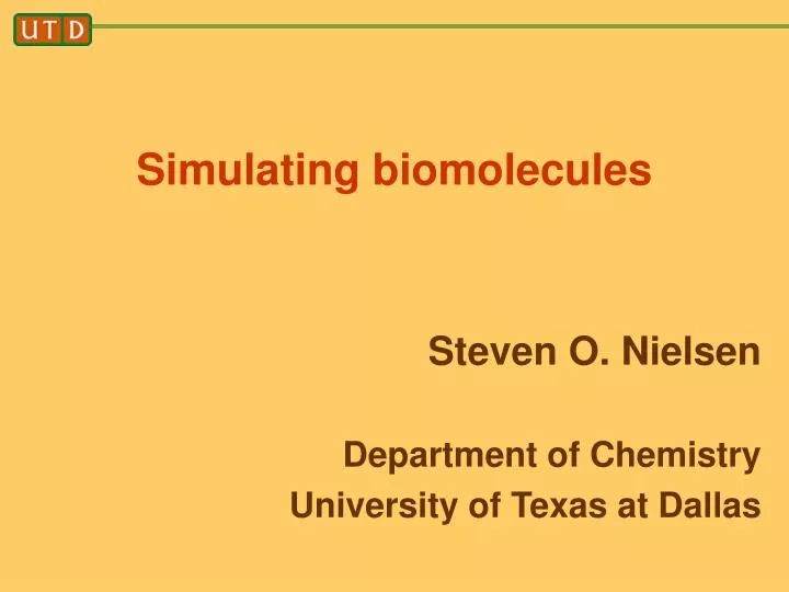 simulating biomolecules