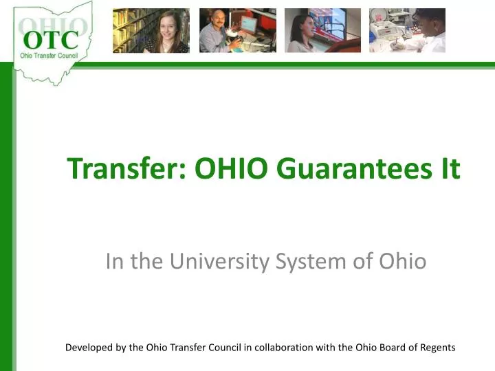 transfer ohio guarantees it