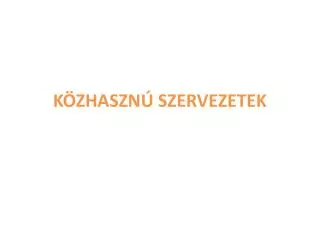 k zhaszn szervezetek
