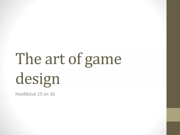 the art of game design