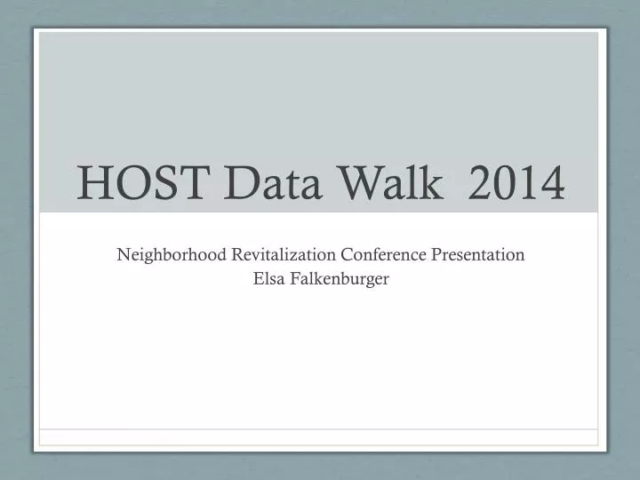 host data walk 2014
