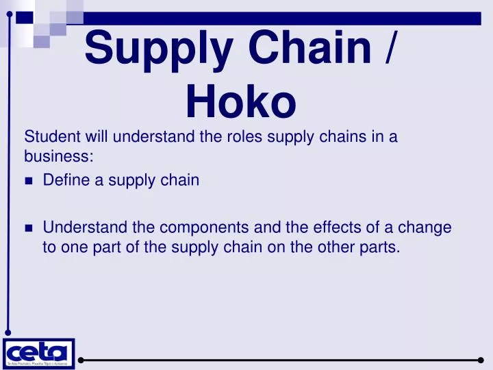 supply chain hoko