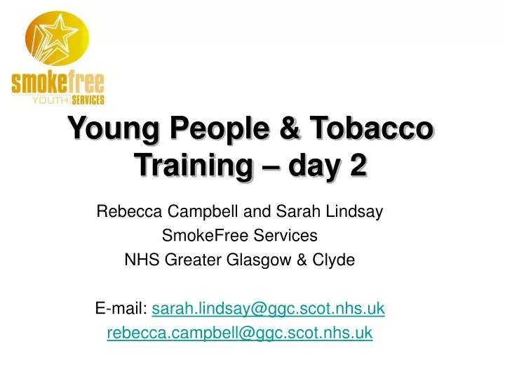 young people tobacco training day 2