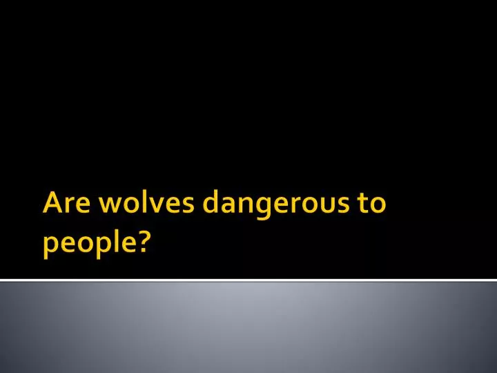 are wolves dangerous to people
