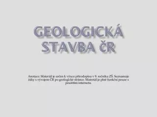 geologick stavba r