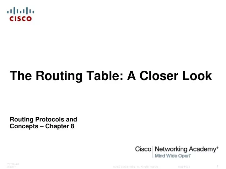 the routing table a closer look