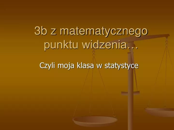 3b z matematycznego punktu widzenia