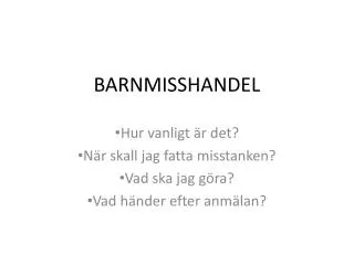 BARNMISSHANDEL