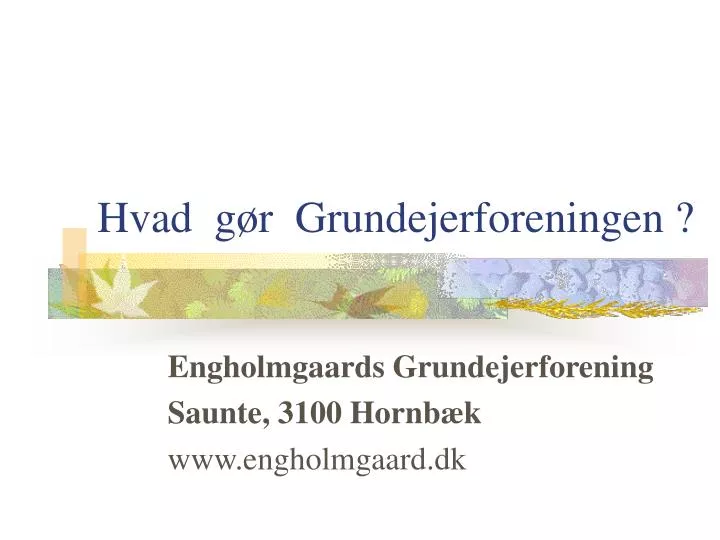 hvad g r grundejerforeningen