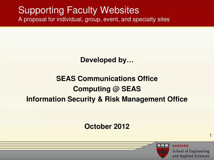 supporting faculty websites a proposal for individual group event and specialty sites