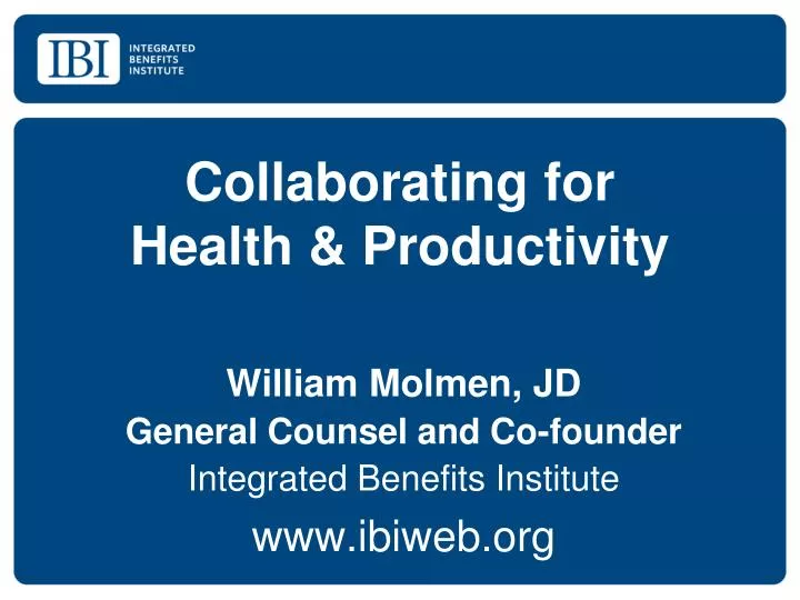 collaborating for health productivity