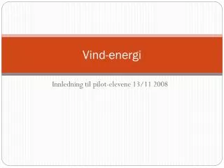 vind energi