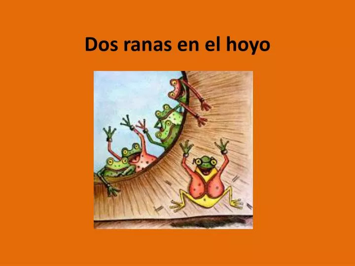 dos ranas en el hoyo