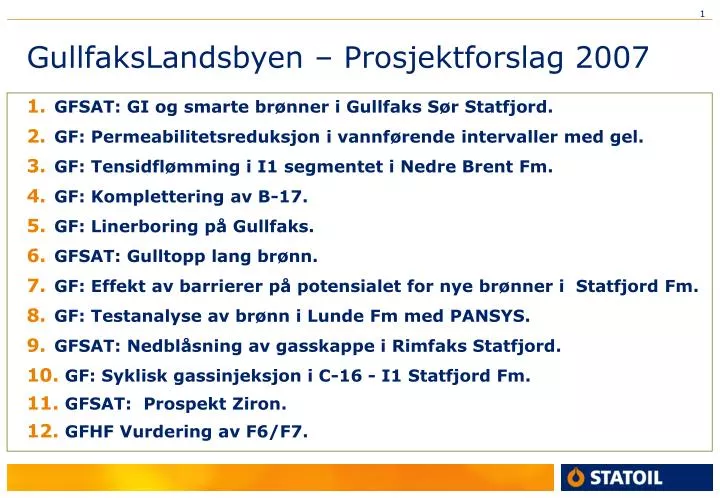 gullfakslandsbyen prosjektforslag 2007