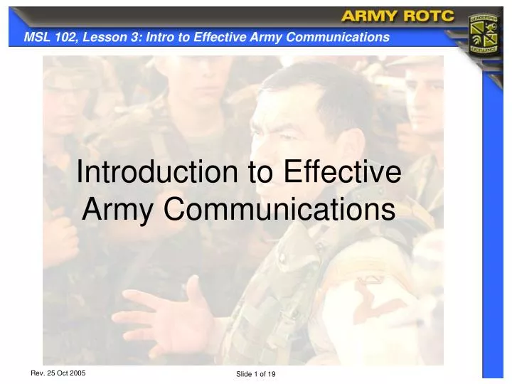 introduction to effective army communications