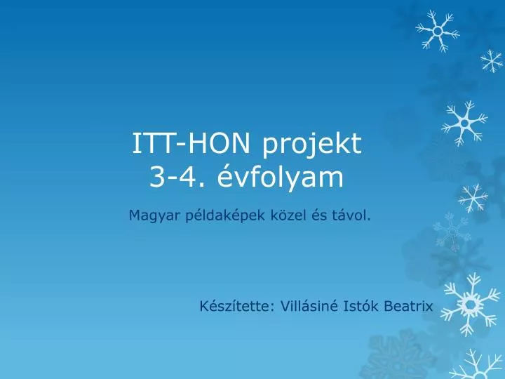 itt hon projekt 3 4 vfolyam