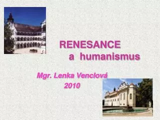 renesance a humanismus