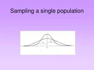 Sampling a single population