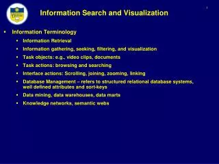 Information Search and Visualization