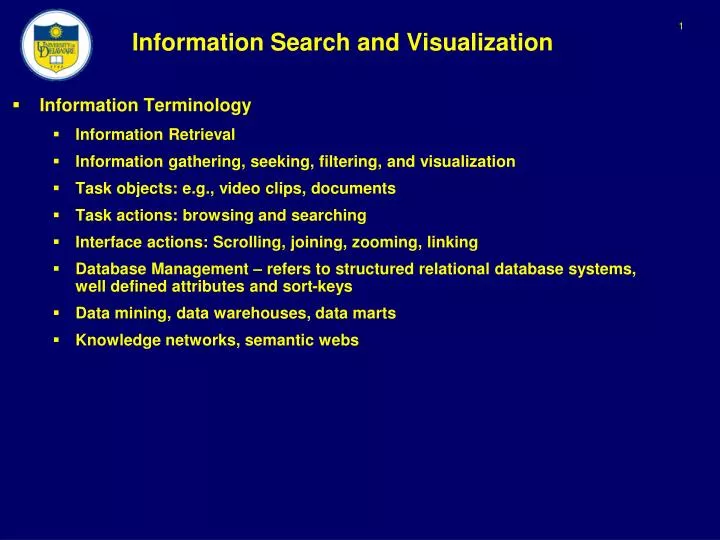 information search and visualization