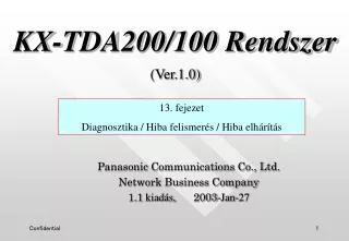 kx tda200 100 r e ndszer ver 1 0