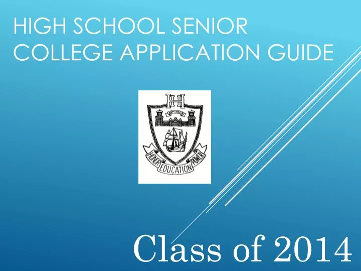 high school senior college application guide