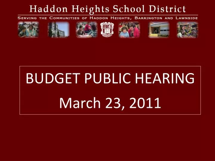 budget public hearing march 23 2011