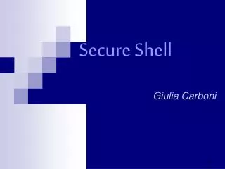 secure shell giulia carboni