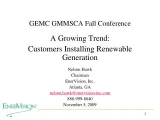 GEMC GMMSCA Fall Conference