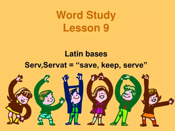 word study lesson 9