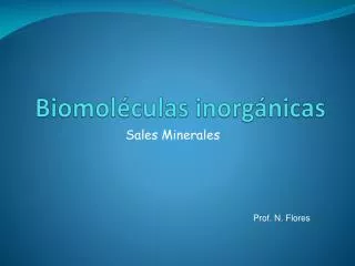 biomol culas inorg nicas