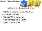 What you have to know - slide 1