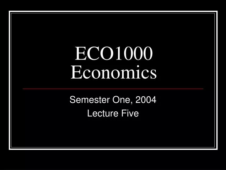 eco1000 economics