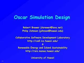 Oscar Simulation Design