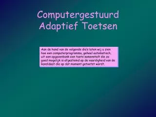 computergestuurd adaptief toetsen