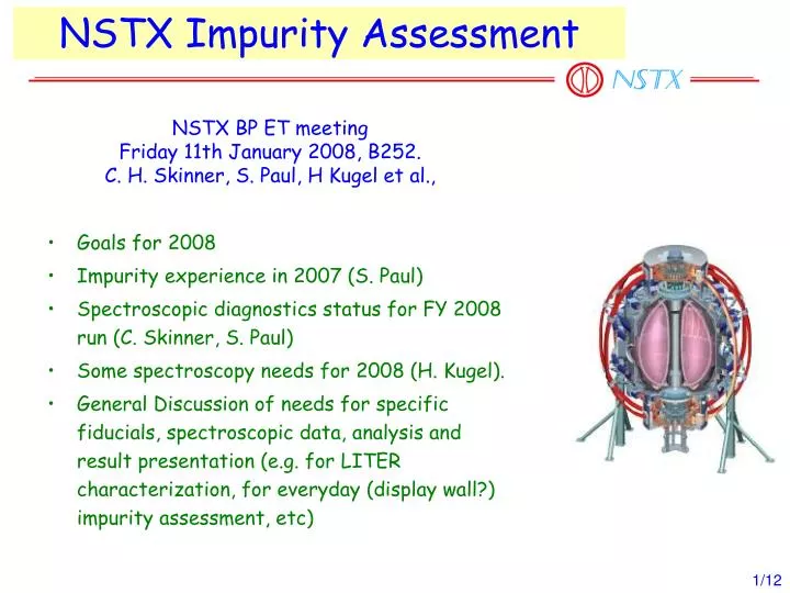 nstx impurity assessment