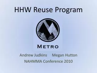 HHW Reuse Program