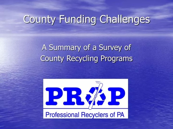 county funding challenges