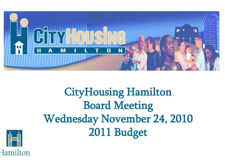 cityhousing hamilton board meeting wednesday november 24 2010 2011 budget