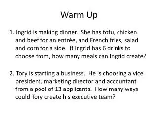 warm up