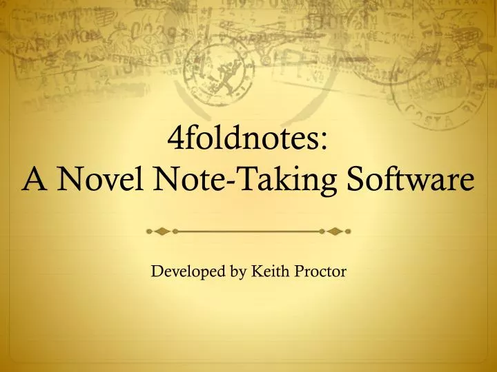 4foldnotes a novel note taking software