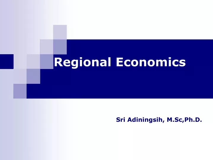 regional econom ics
