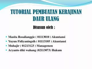 tutorial pembuatan kerajinan daur ulang