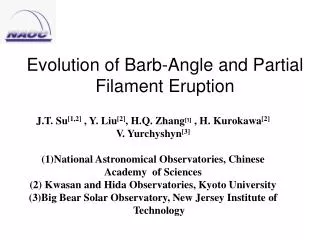 Evolution of Barb-Angle and Partial Filament Eruption