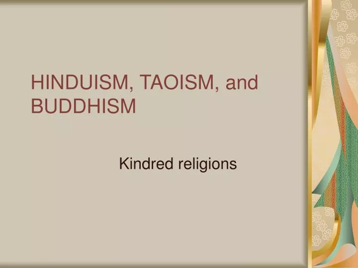 hinduism taoism and buddhism