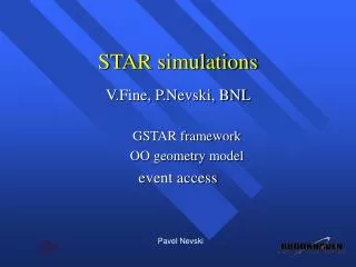 STAR simulations
