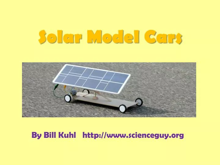 solar model cars