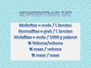 konsentrasi zat