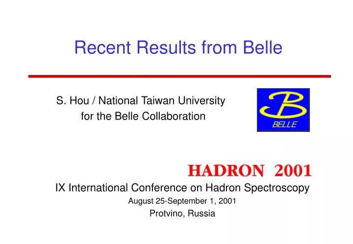 recent results from belle