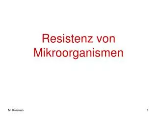 resistenz von mikroorganismen